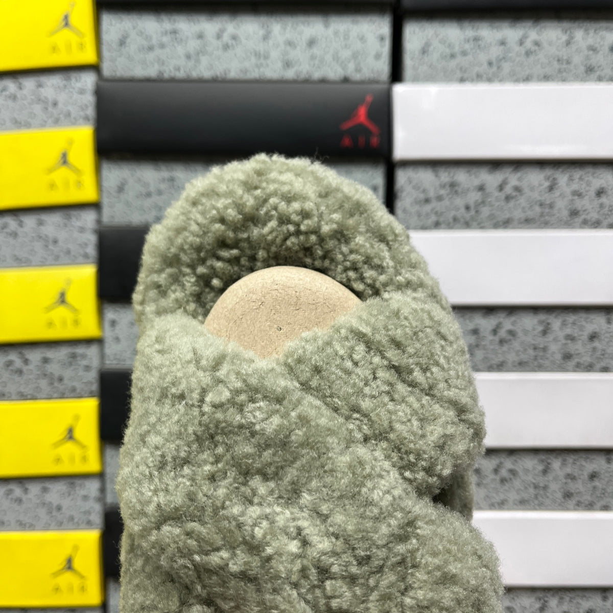 UGG Sherpa Platform Slipper – Sage (Sizes 35–40)