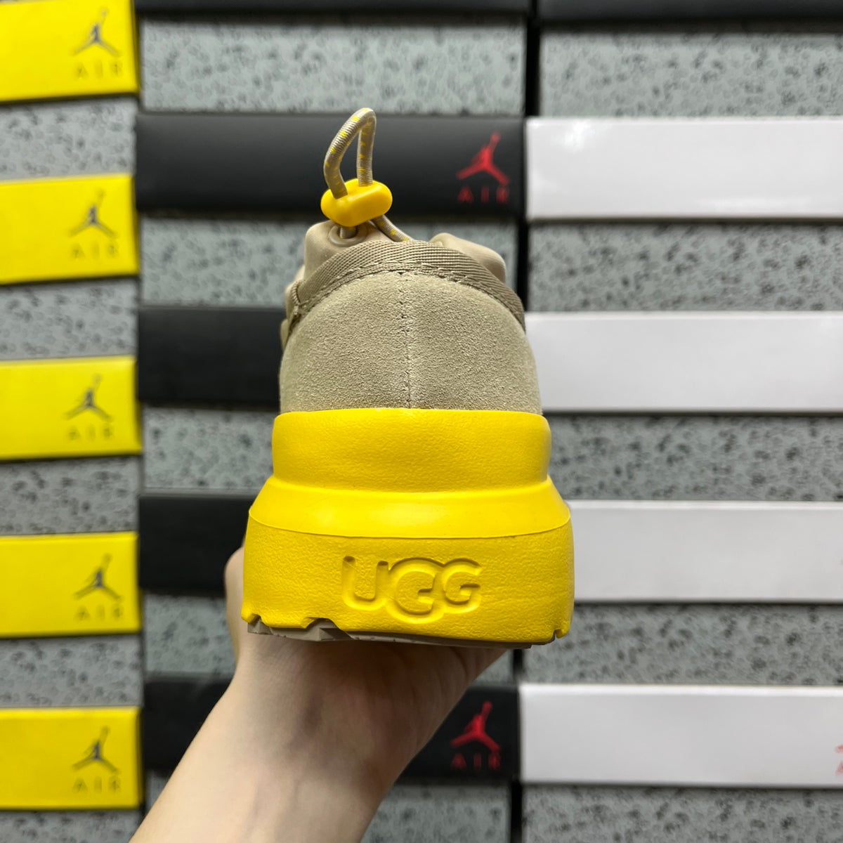 UGG Platform Sneaker – Sand & Yellow (Sizes 35–45)