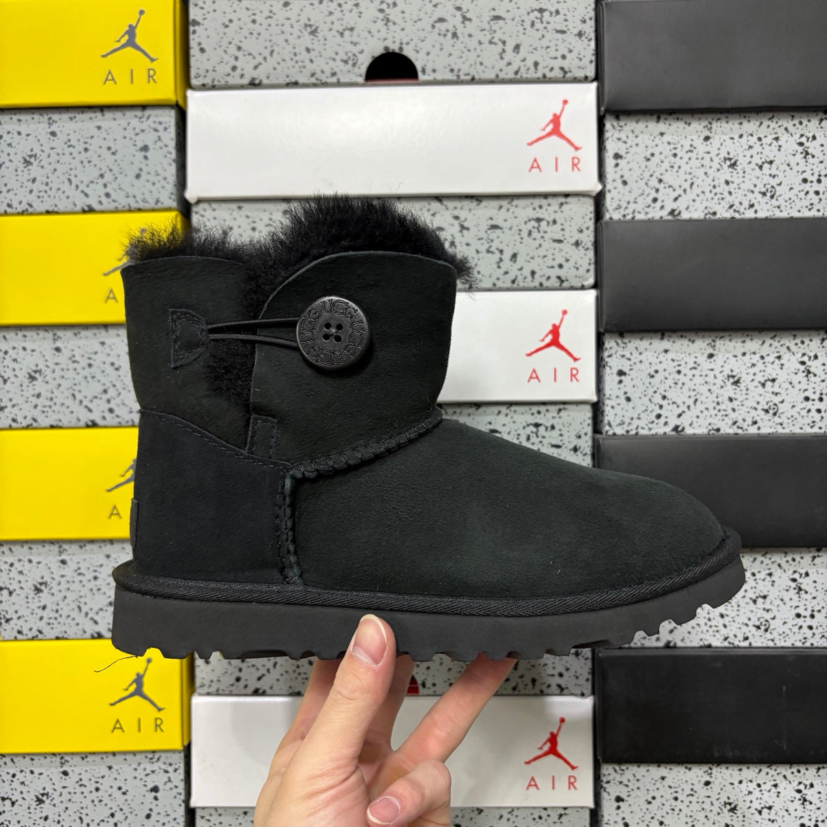 UGG Bailey Button Mini Boot – Black