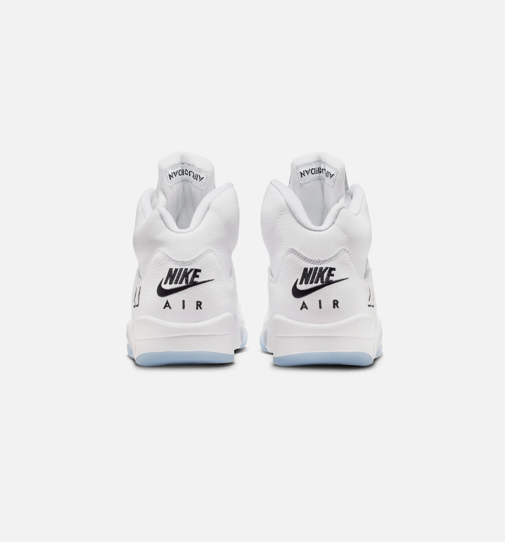 Air Jordan 5 Retro OG White Metallic Men's Lifestyle Shoes - White/Metallic Silver/Black