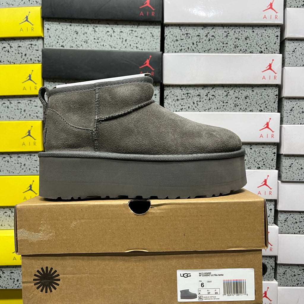 UGG Classic Ultra Mini Platform Boot – Grey (Sizes 35–40)