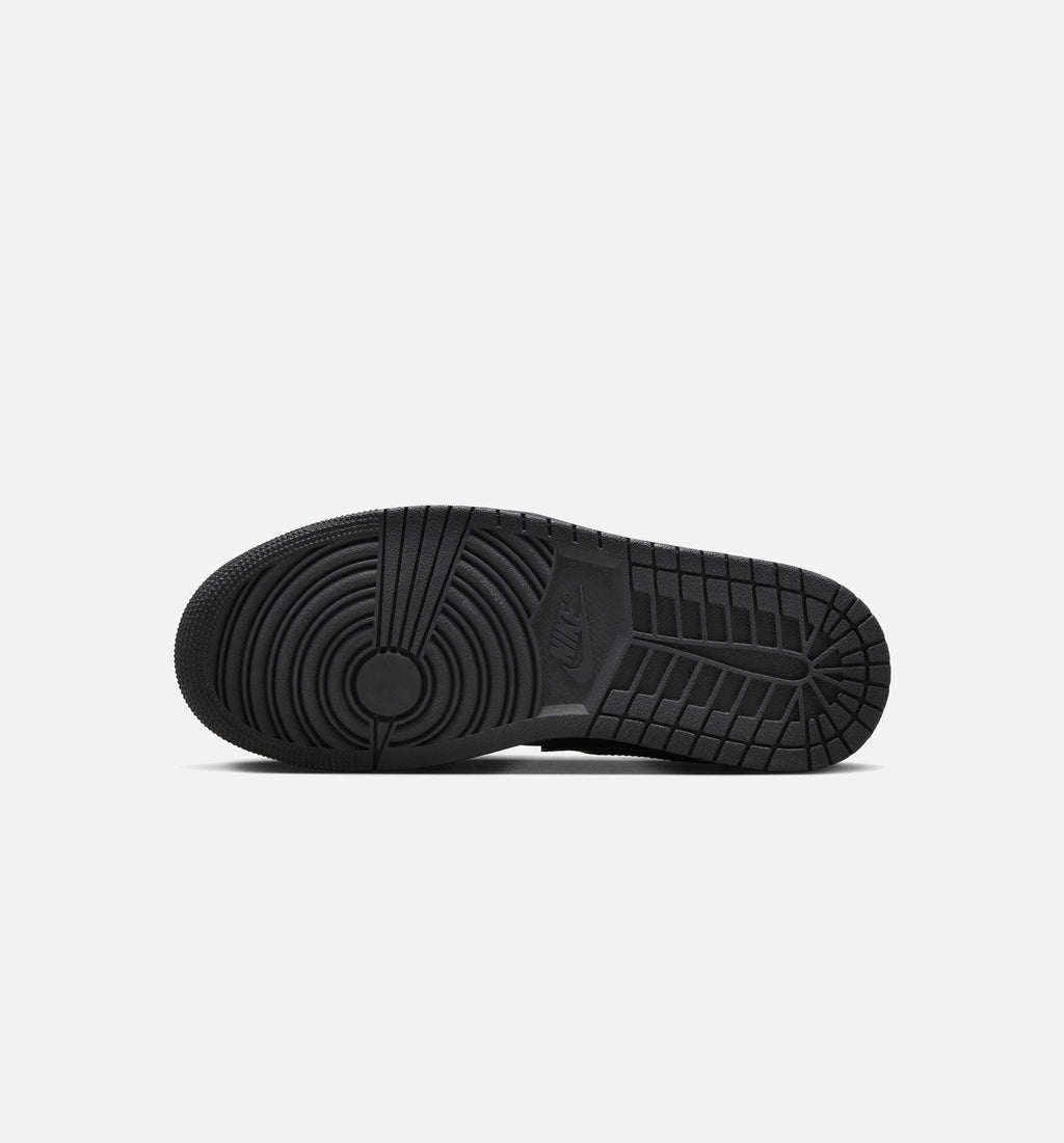 Air Jordan 1 Low Patent Elephant Women's Lifestyle Shoe – Black / White / Metallic Silver