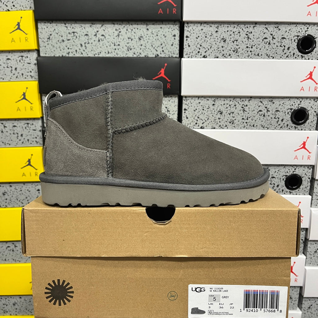 UGG Classic Ultra Mini Boot – Grey (Sizes 35–44)