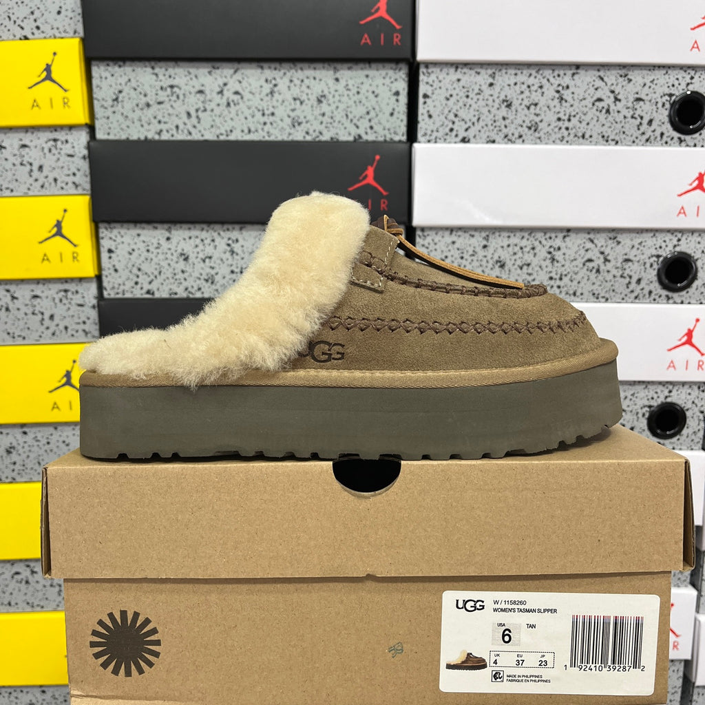 UGG Tazz Platform Mule – Walnut (Sizes 35–40)