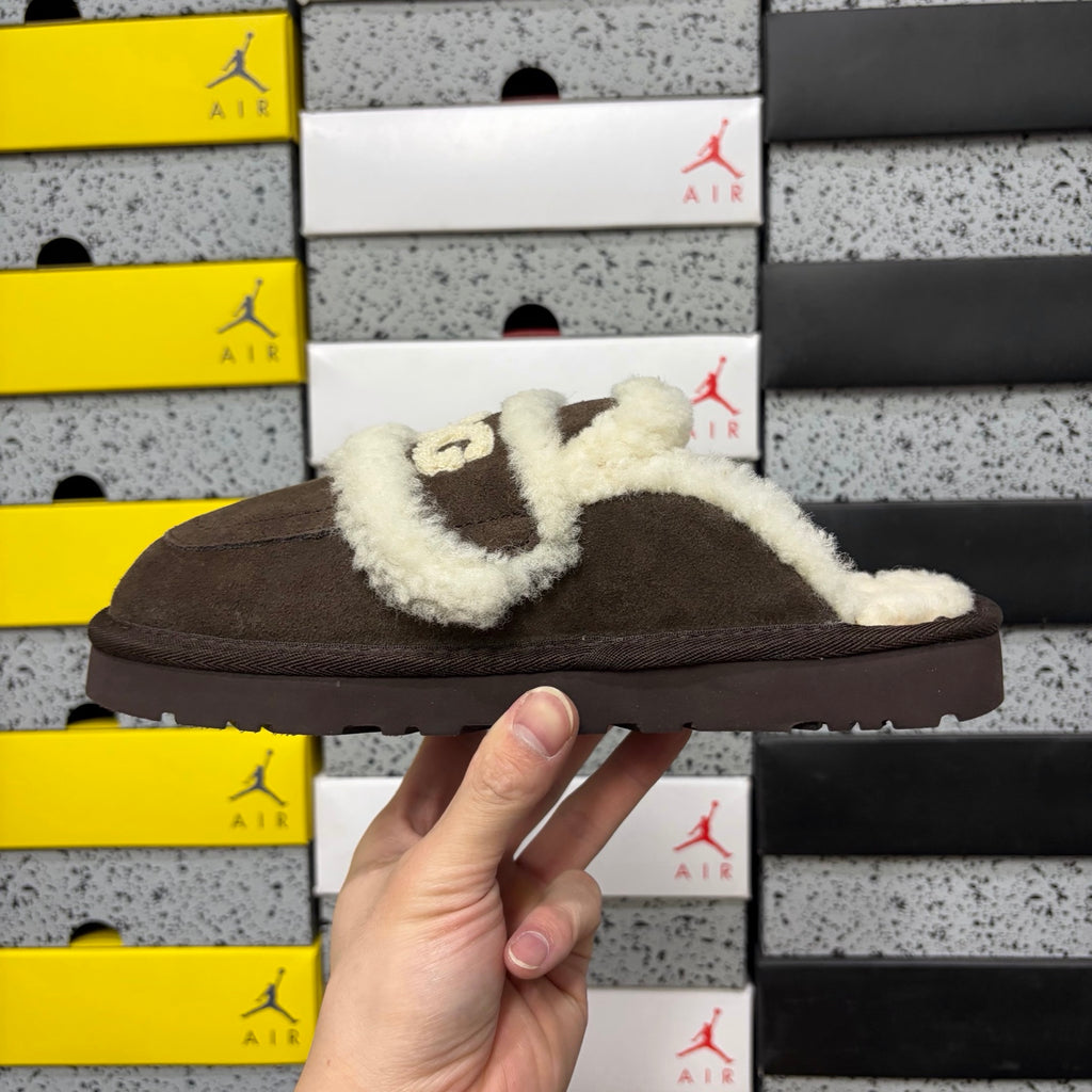 UGG Plush Mule – Chocolate (Sizes 35–40)