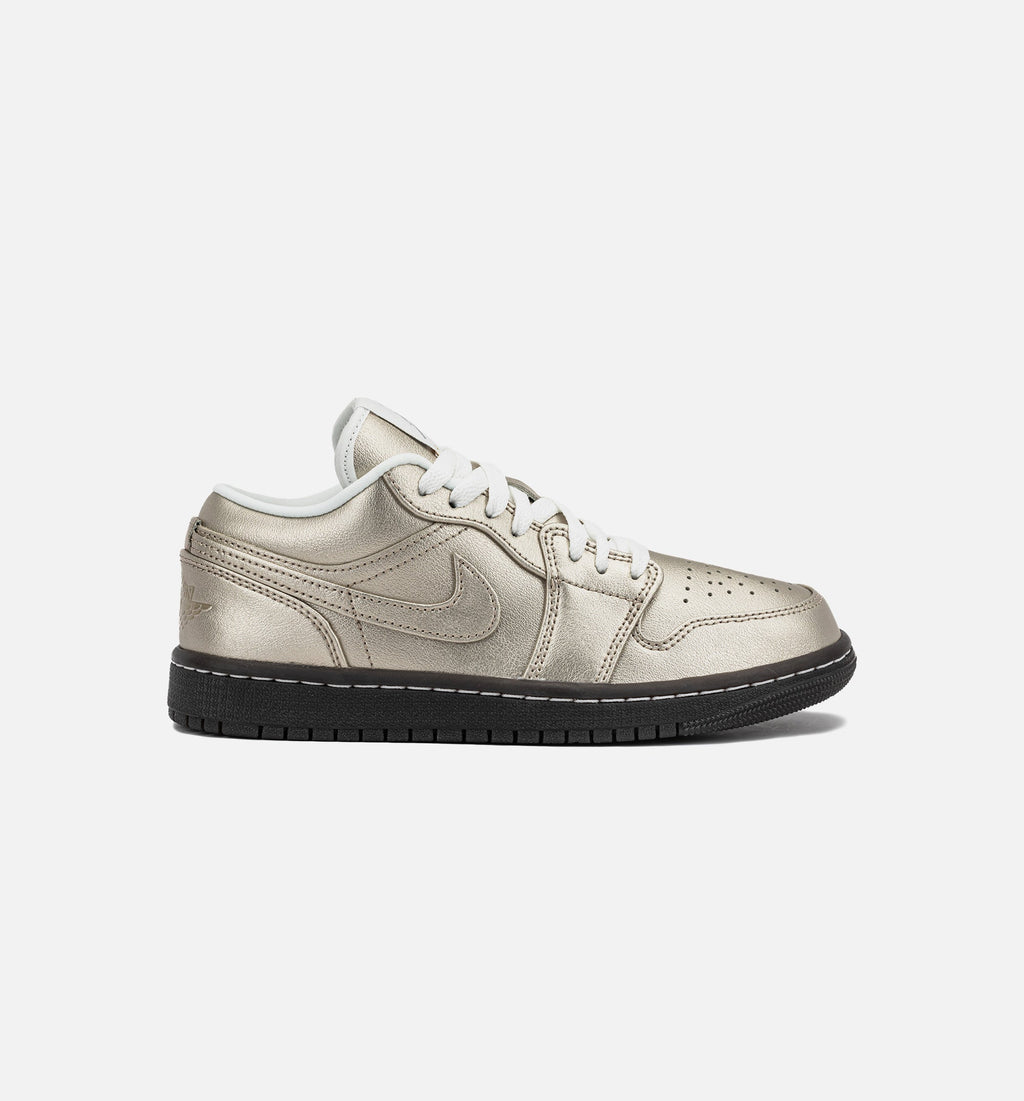 Air Jordan 1 Low SE Metallic Zinc Women's Shoes - Silver/White/Brown