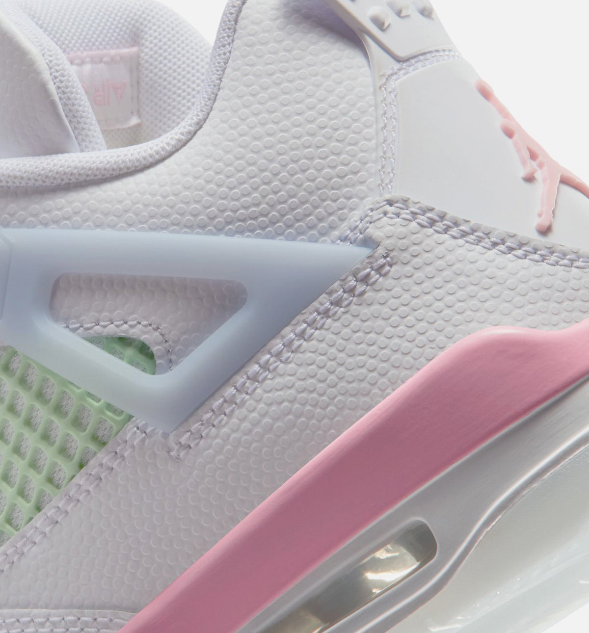 Air Jordan 4 Retro Medium Soft Pink – Grade School Lifestyle Shoe in White/Medium Soft Pink/Half Blue