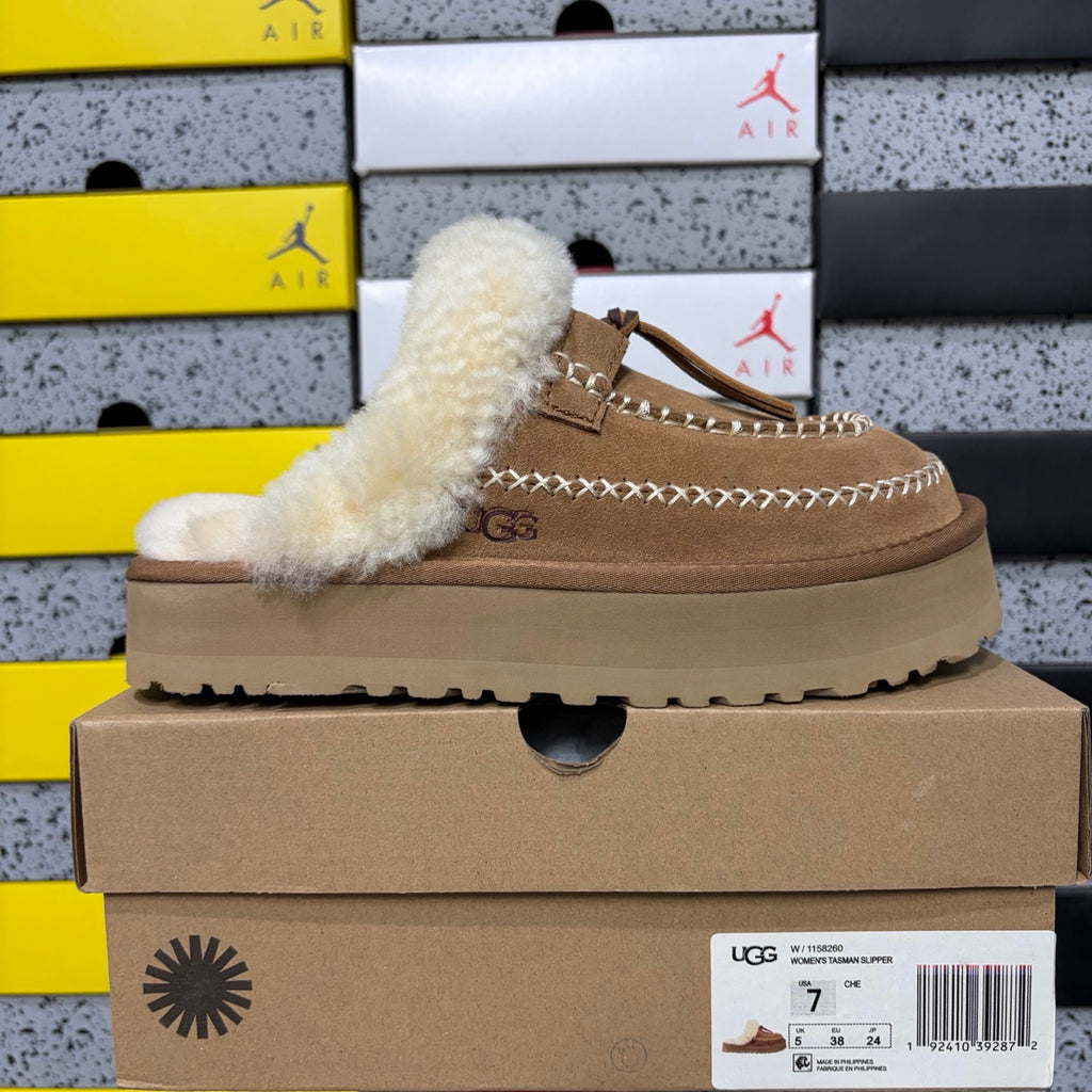 UGG Tazz Platform Mule – Chestnut (Sizes 35–40)