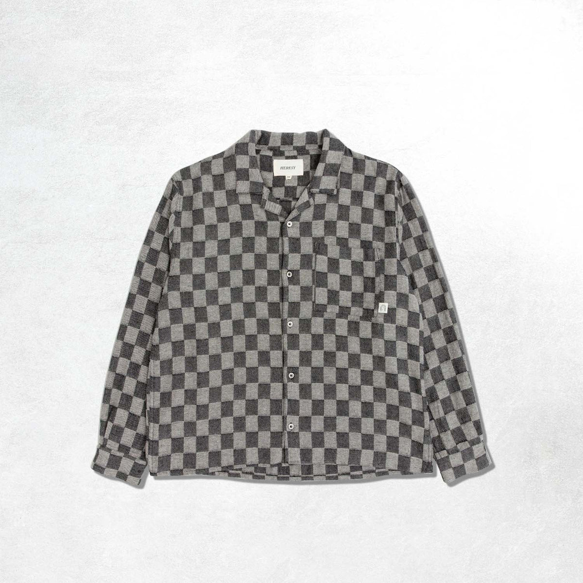 Heresy Trellis Revere Shirt: Black Check