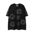 Denim Tears Cotton Wreath Graphic T-Shirt - Black on Black / Oversized Streetwear