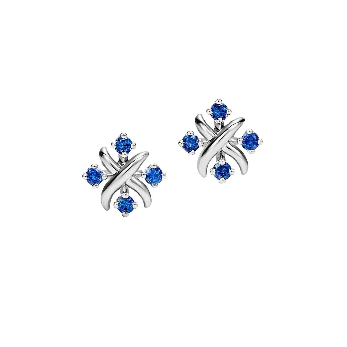 Tiffany Style Crossover Cubic Zirconia 18K Gold-Plated Earrings
