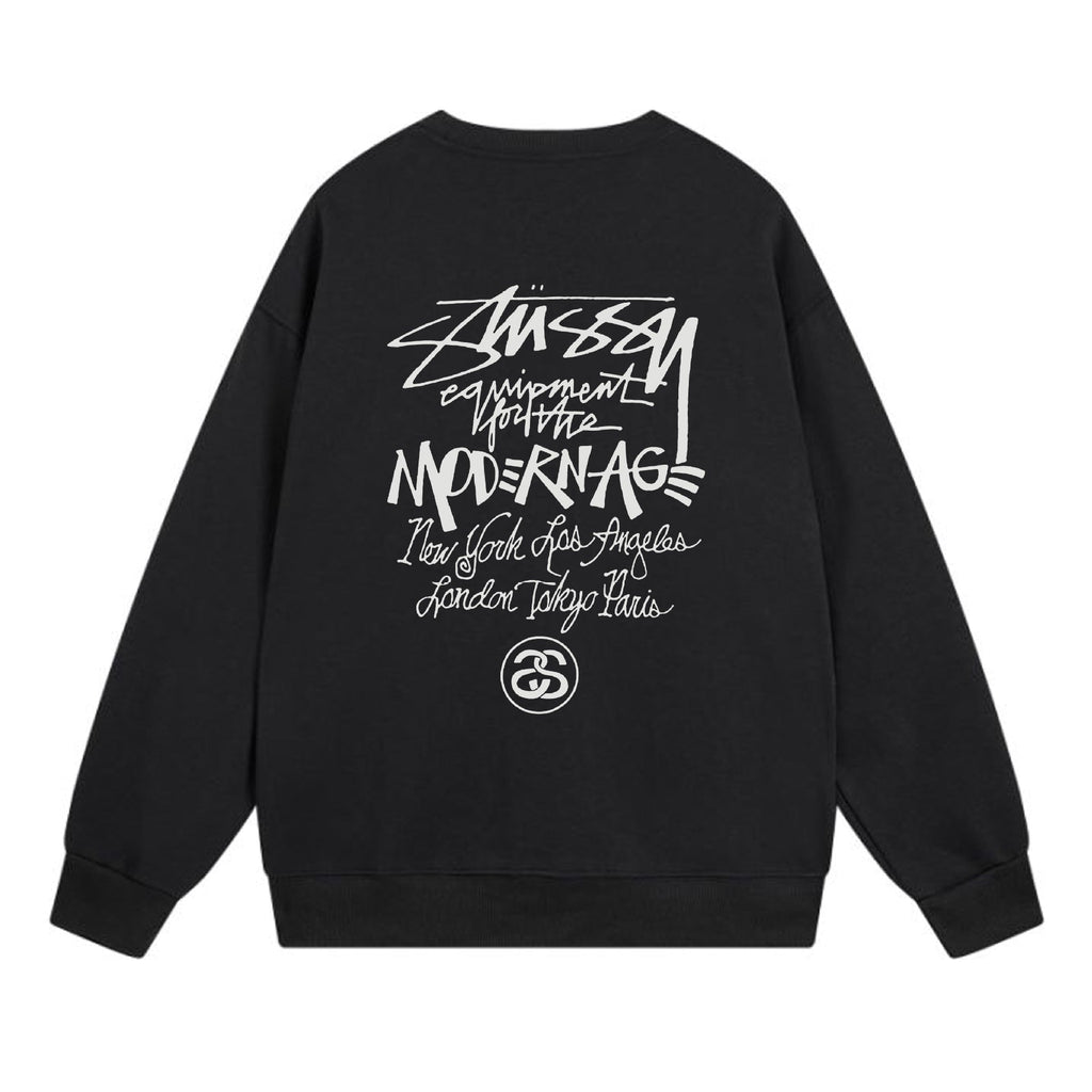 Stussy Sweatshirts Crew Neck Fleece Sweater