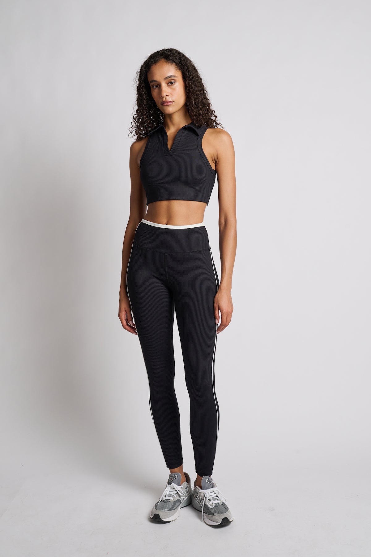 Ribbed Two Tone Track Legging