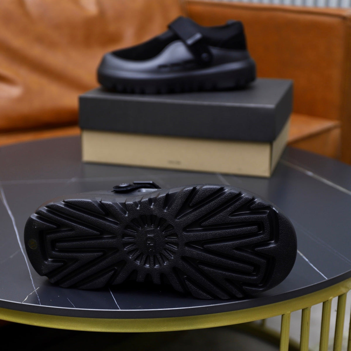 UGG Black Strap Platform Casual Shoes