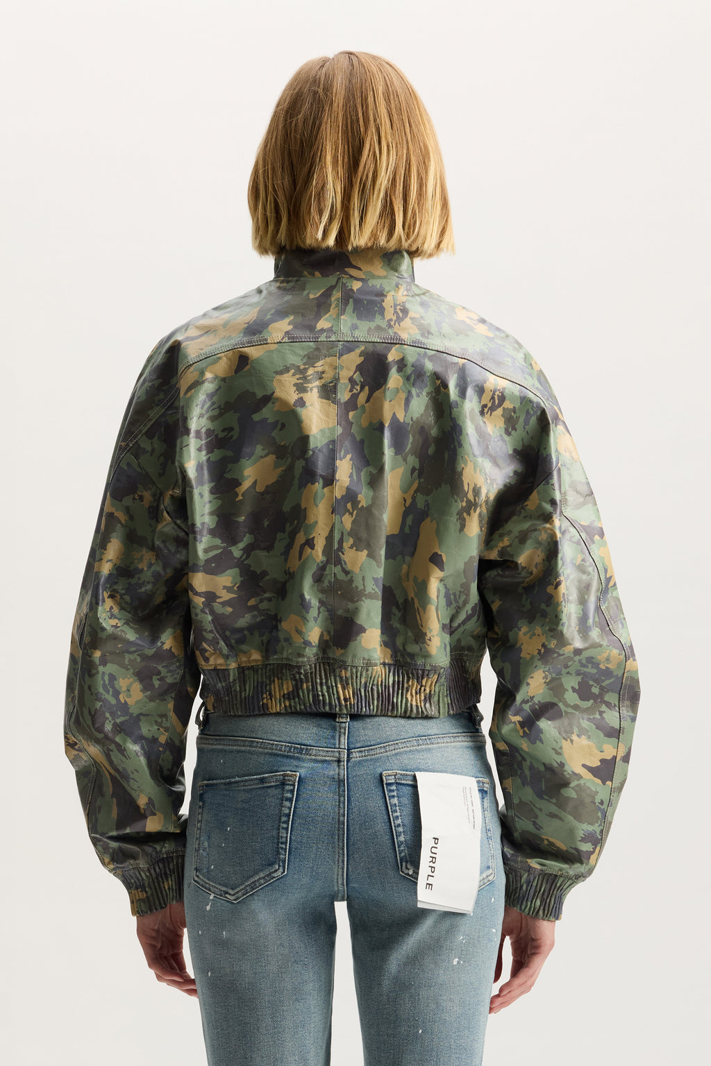 Painted Camo Leather Jacket