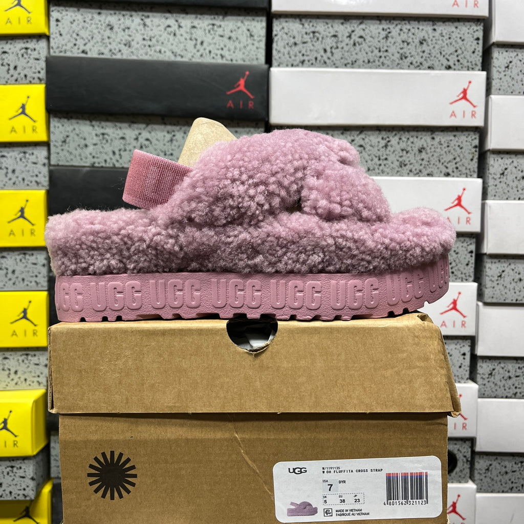UGG Sherpa Platform Slipper – Mauve (Sizes 35–40)