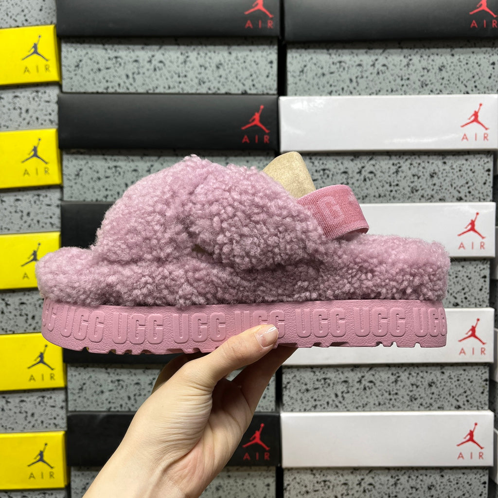 UGG Sherpa Platform Slipper – Mauve (Sizes 35–40)
