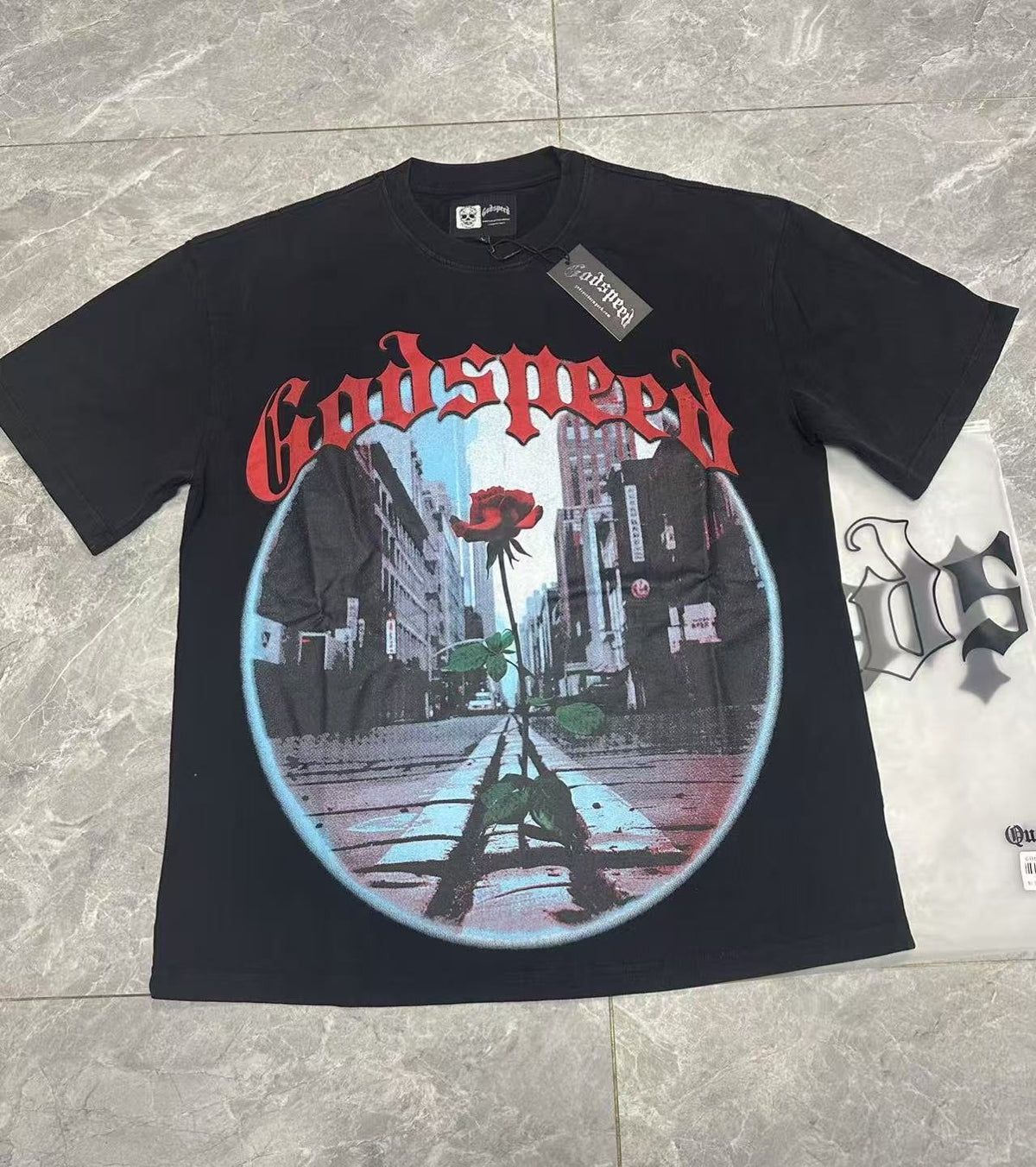 Godspeed E Pluribus Unum Washed Graphic T-Shirt