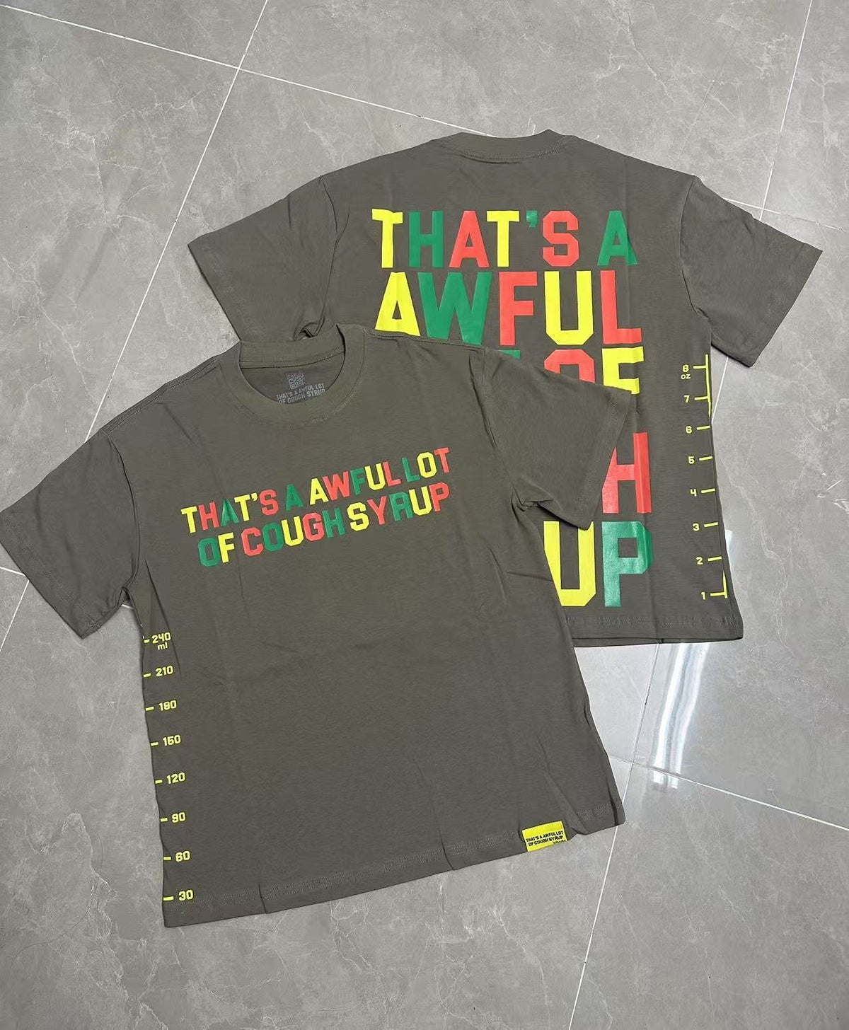THAT'S A AWFUL LOT OF COUGH SYRUP Bottle Graphic T-Shirt
