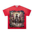 MAJESTIK Western Horse Graphic T-Shirt