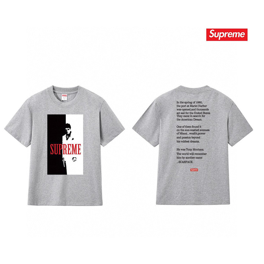 Supreme Scarface Movie Poster Graphic Short-Sleeve T-Shirt