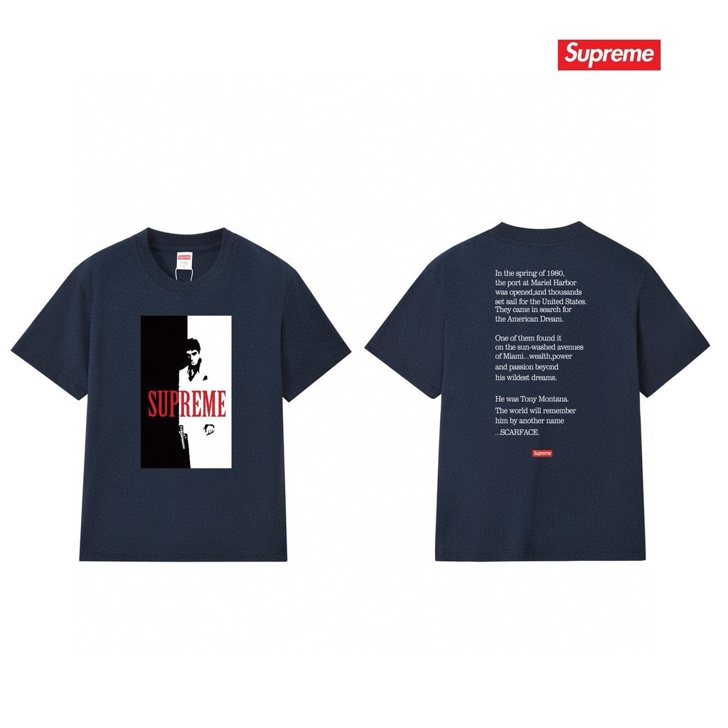 Supreme Scarface Movie Poster Graphic Short-Sleeve T-Shirt
