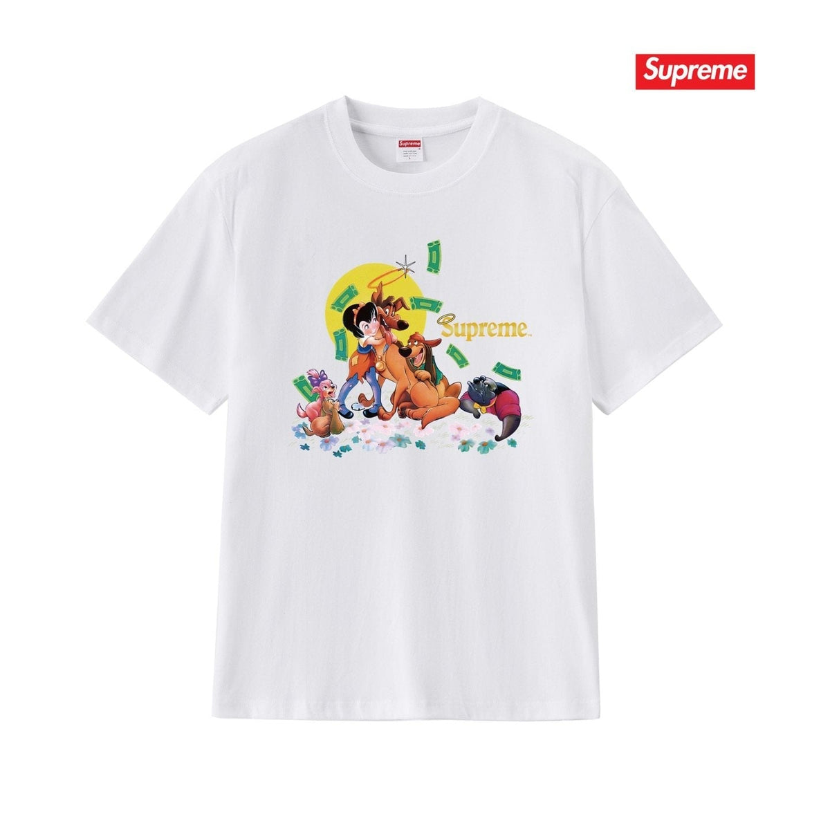 Supreme All Dogs Go To Heaven Dog Graphic T-Shirt