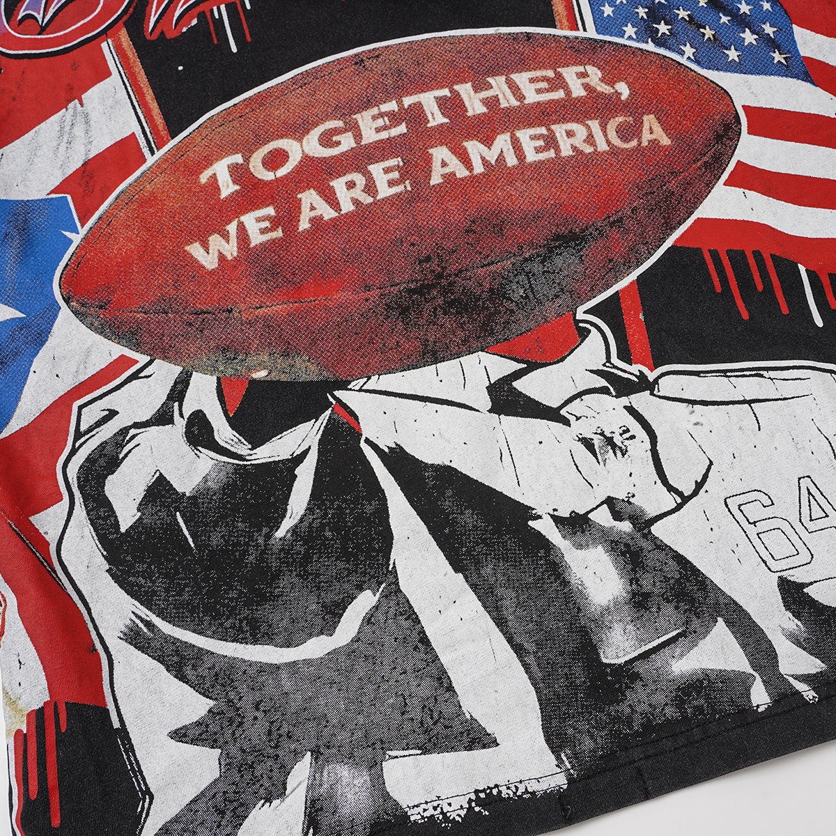 Godspeed Together We Are America Football Graphic T-Shirt