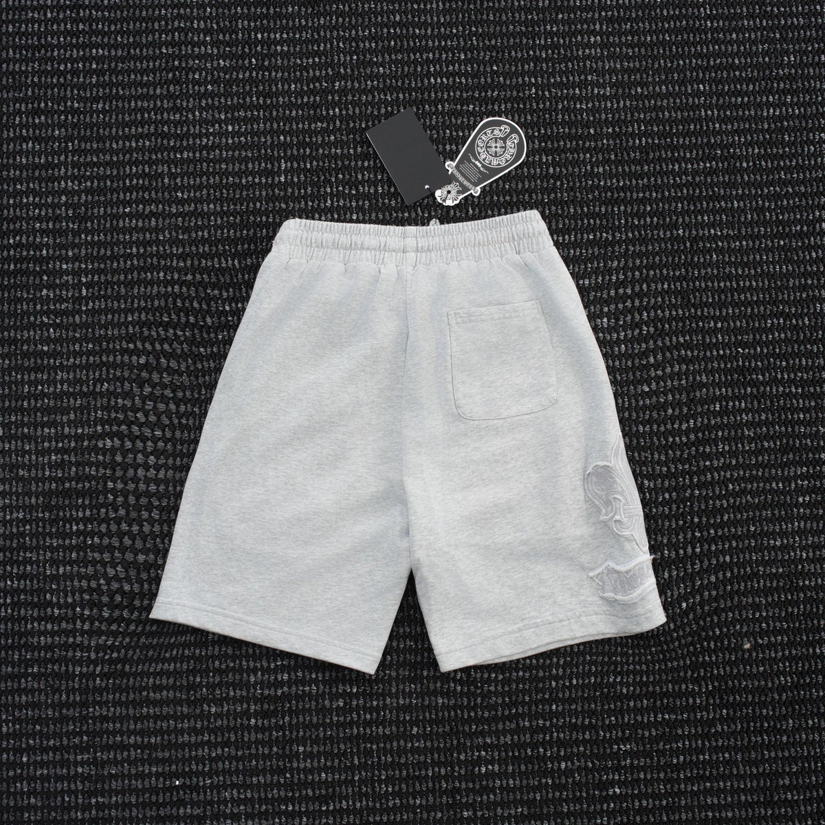 Chrome Hearts Tonal Sanskrit Cross Embroidered Shorts