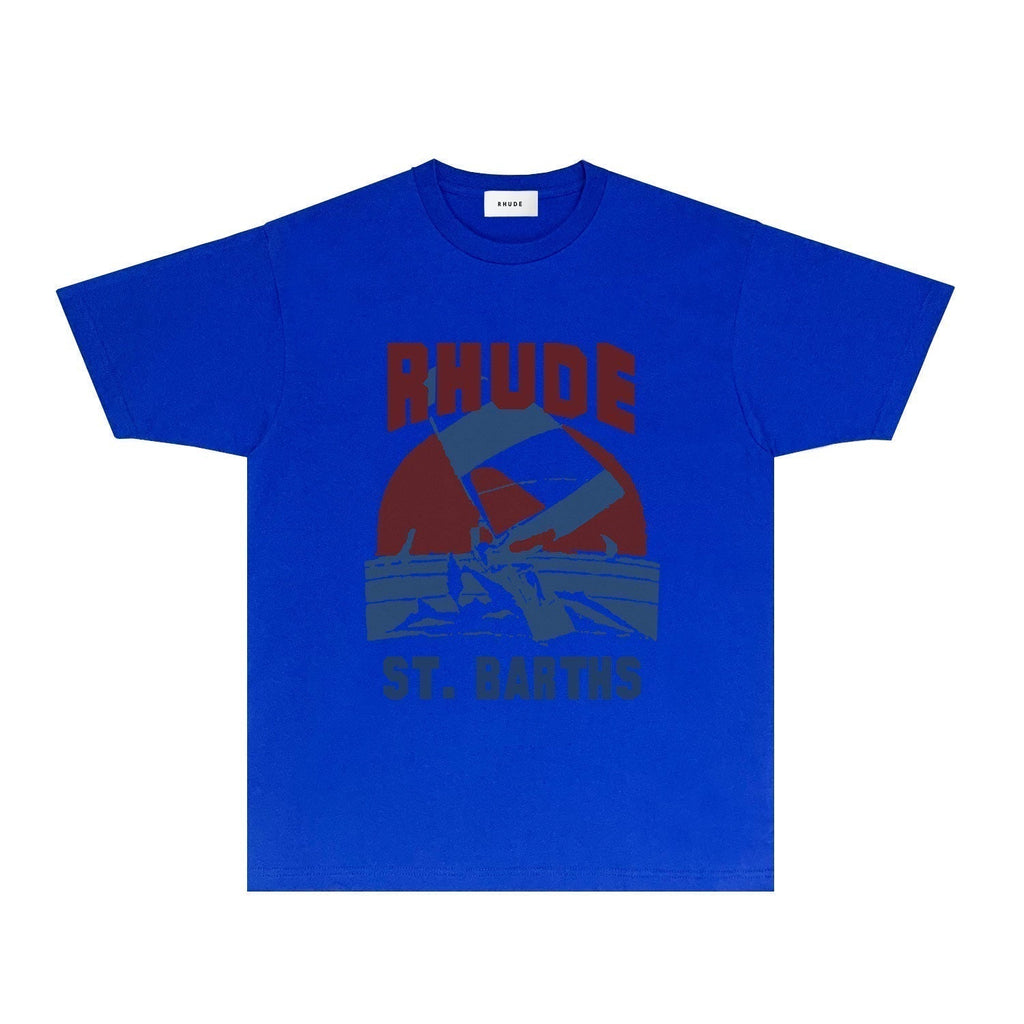 Rhude T-shirts Printed Trendy Pure Cotton