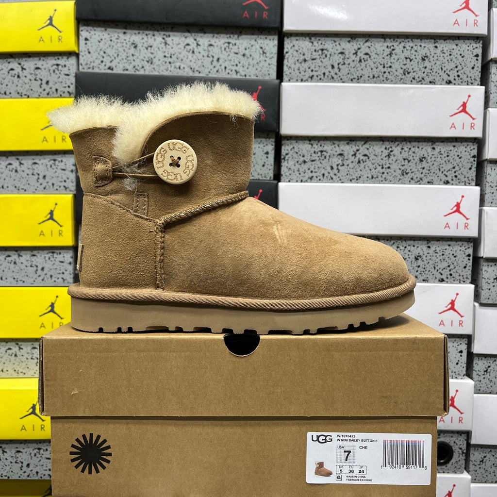 UGG Mini Bailey Button II Boot – Chestnut
