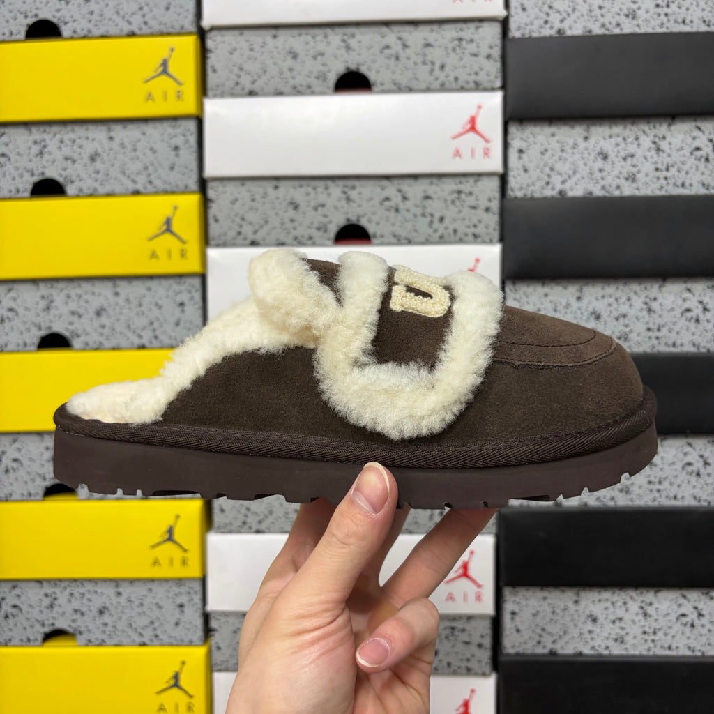 UGG Plush Mule – Chocolate (Sizes 35–40)