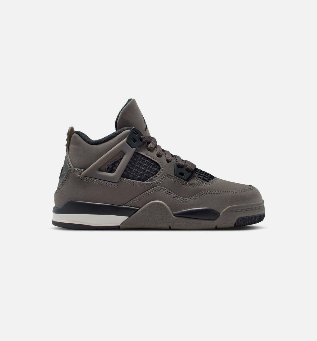 Air Jordan 4 Retro Cave Stone and Black – Preschool Lifestyle Shoe in Cave Stone/Black/Moon Particle