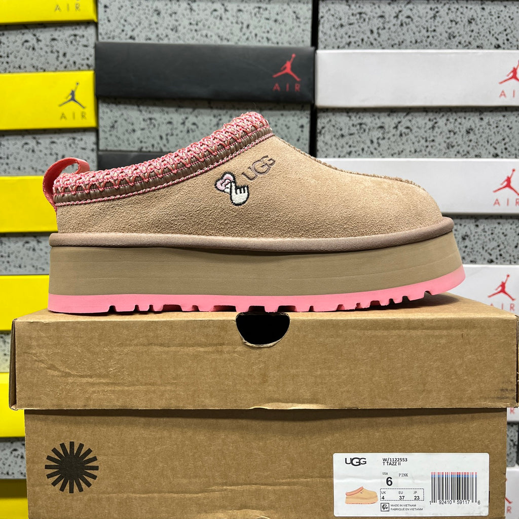 UGG Classic Ultra Mini Boot – Sand & Pink SugarSole (Sizes 35–40)