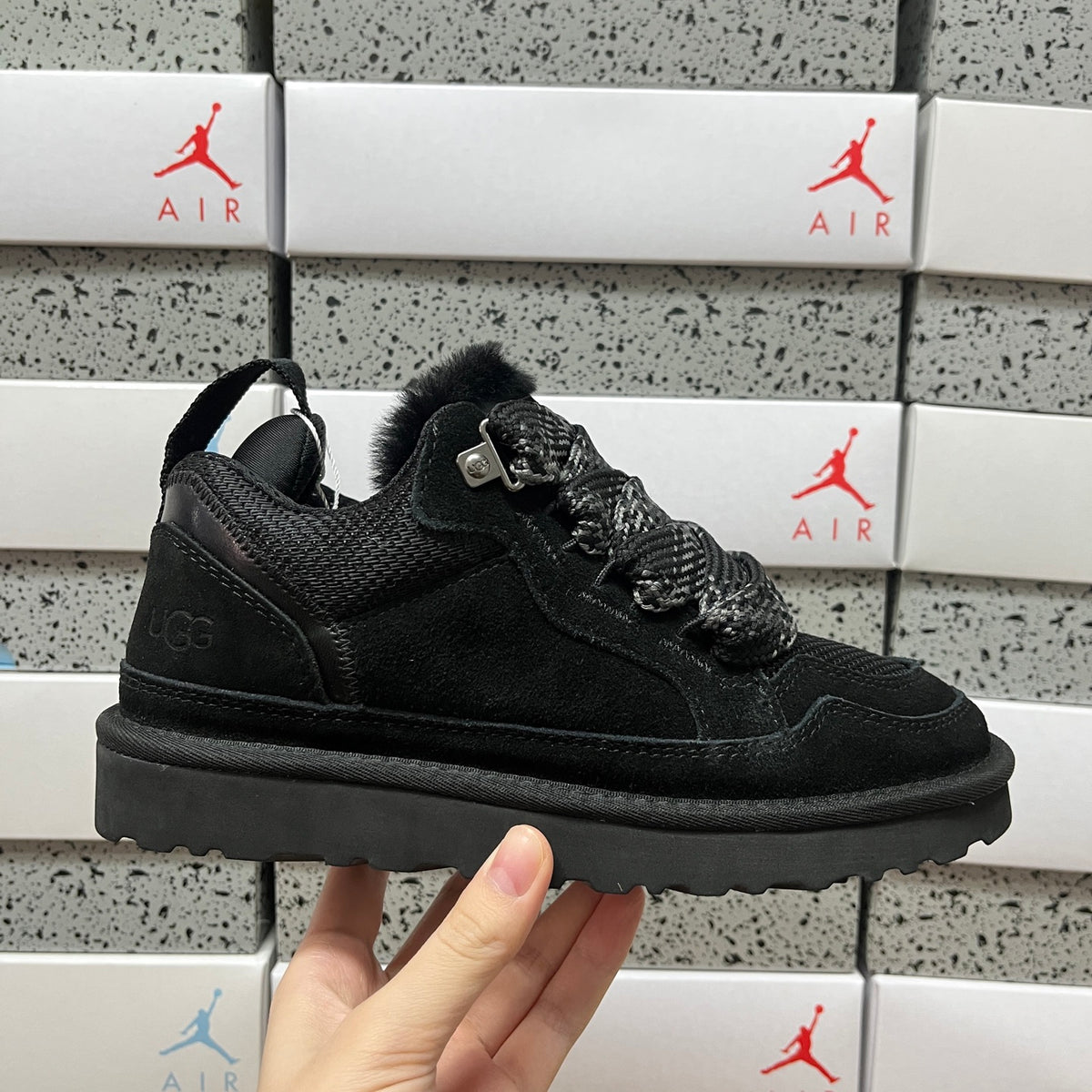 UGG Lowmel Sneaker Boot – Black (Sizes 35–40)