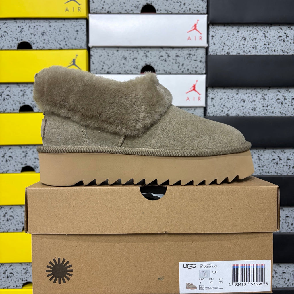 UGG Kallen Lace Platform Boot – Antelope (Sizes 35–40)