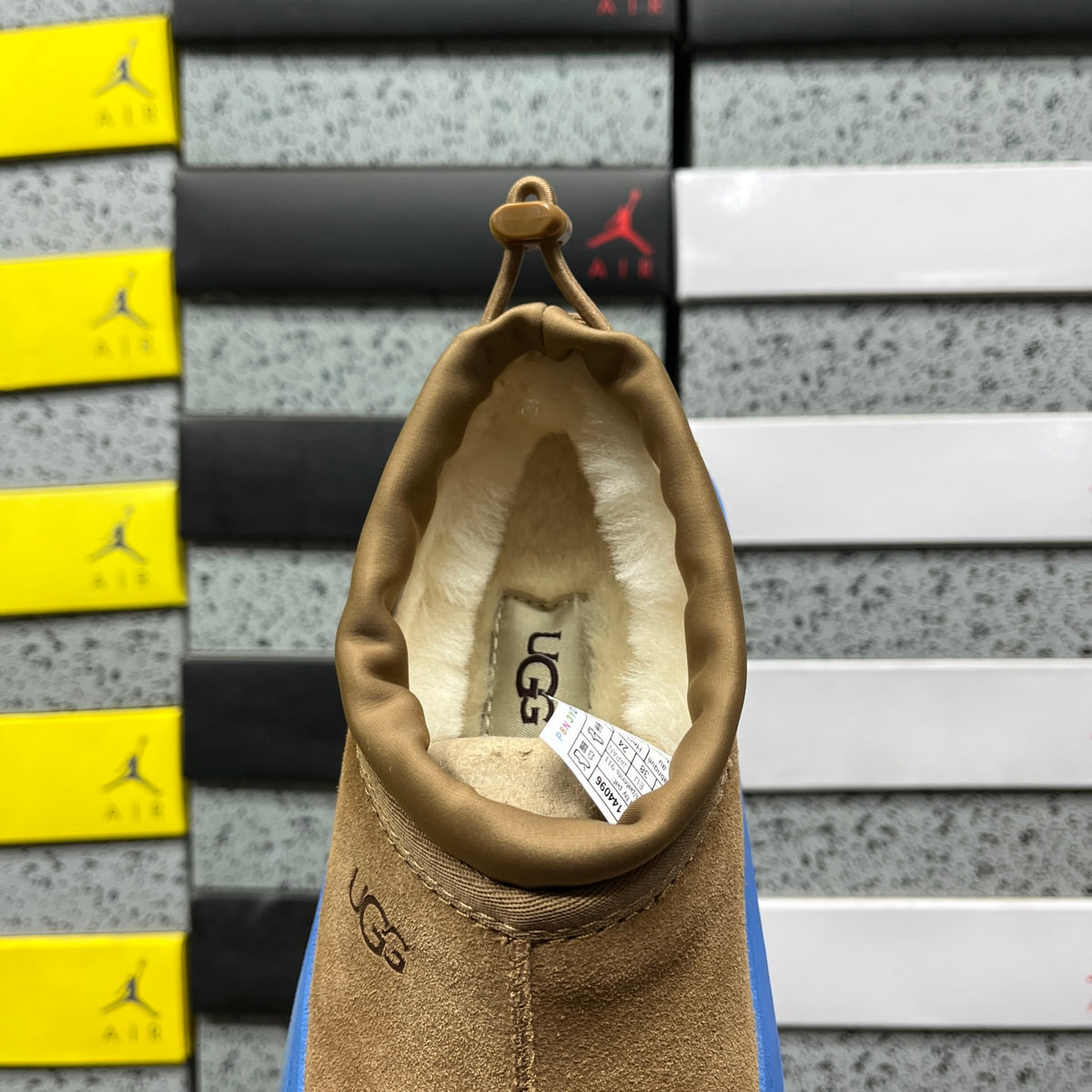 UGG Platform Sneaker – Caramel & Blue (Sizes 35–45)