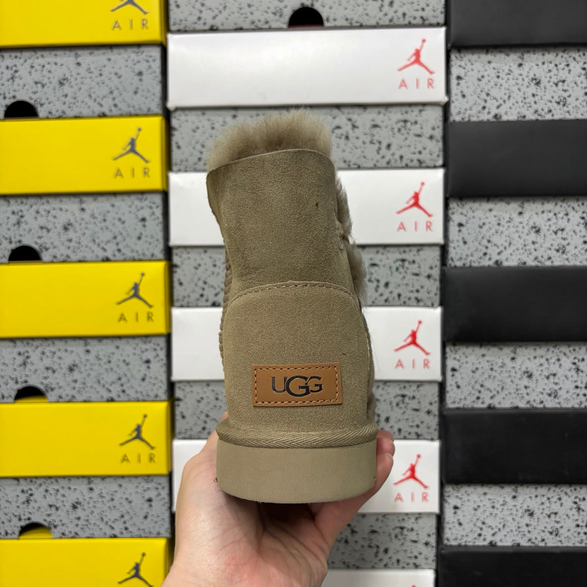 UGG Bailey Button Mini Boot – Antelope Brown