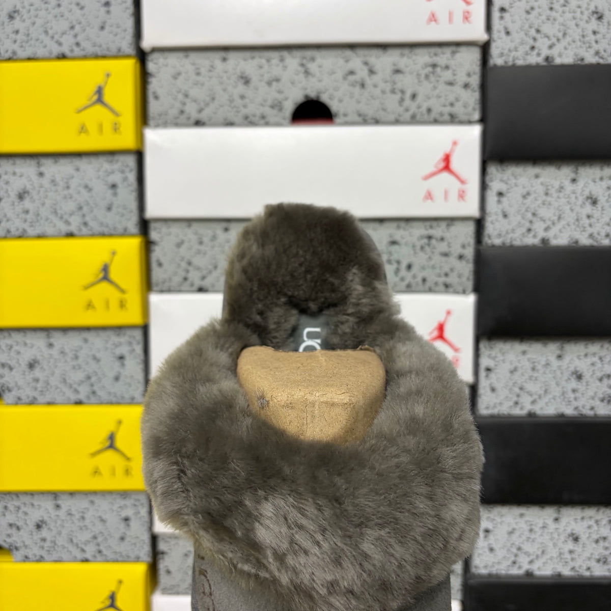 UGG Fluffy Fur Slide – Gray