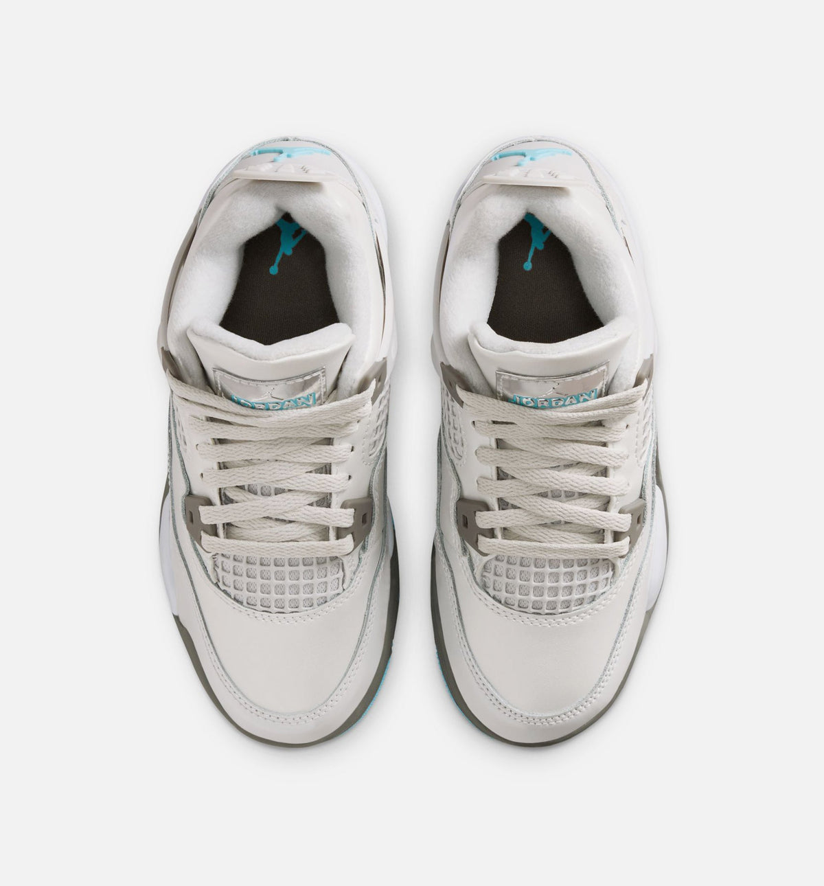 Air Jordan 4 Retro "Blue Chill" Preschool Lifestyle Shoes – Photon Dust/Blue Chill/Flat Pewter/White/Blue Tint
