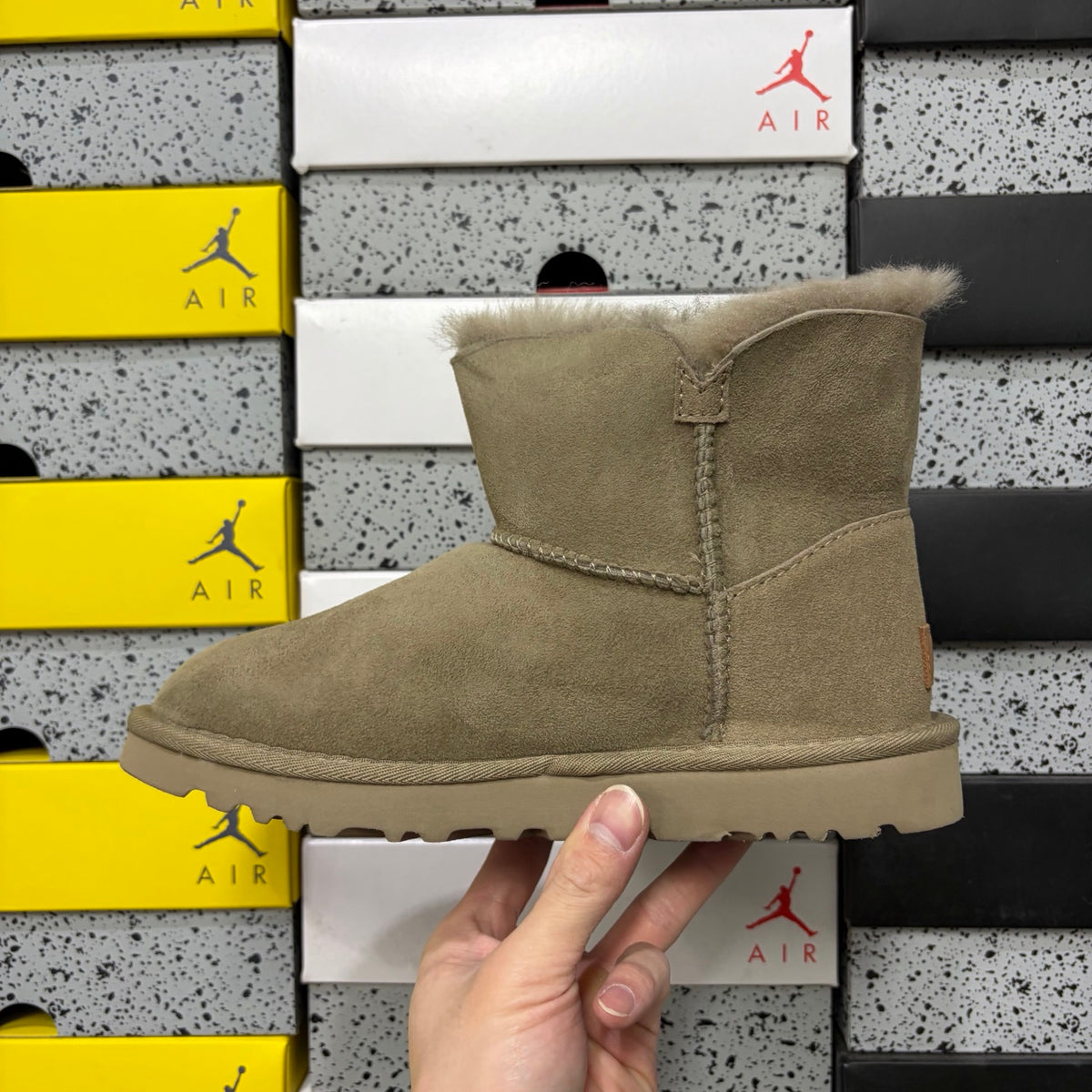 UGG Bailey Button Mini Boot – Antelope Brown