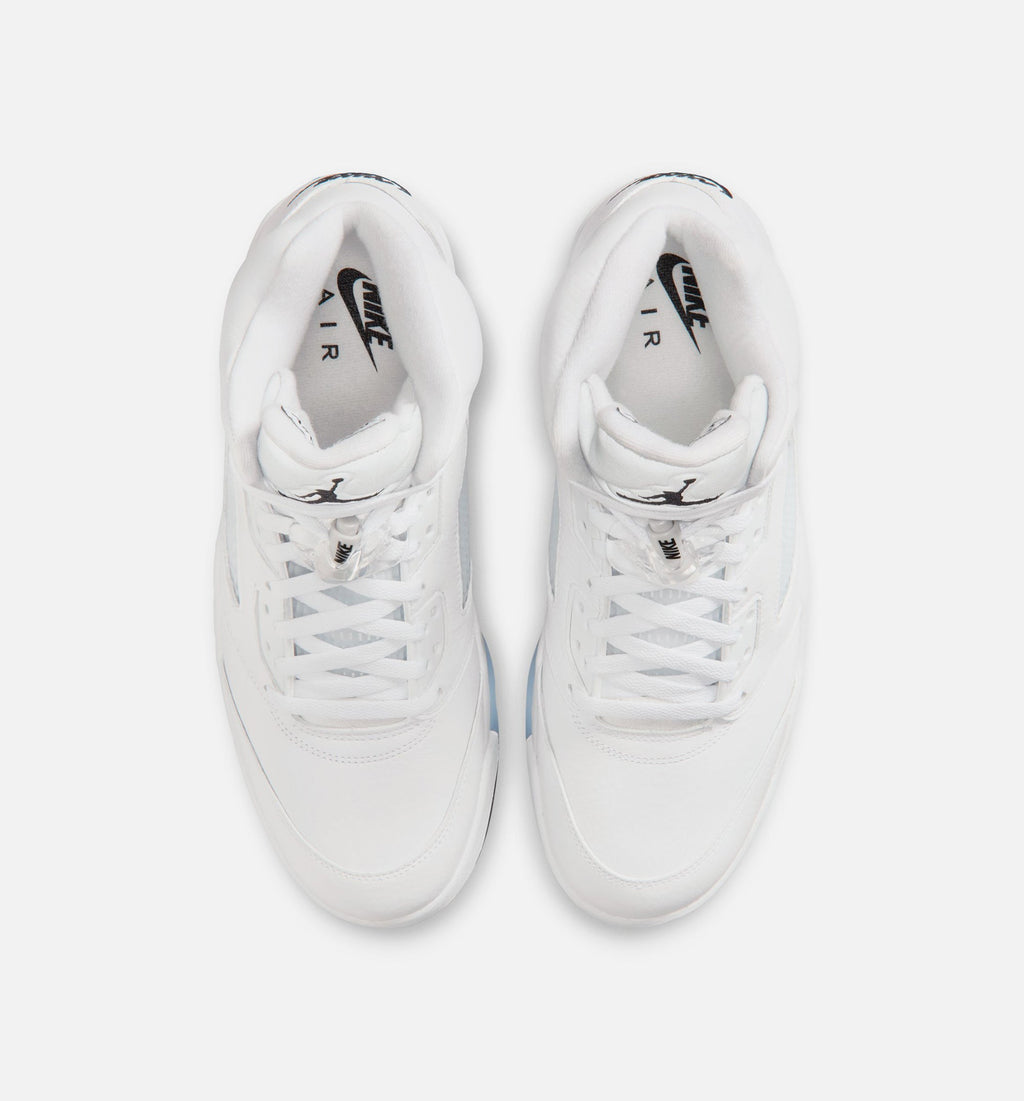 Air Jordan 5 Retro OG White Metallic Men's Lifestyle Shoes - White/Metallic Silver/Black