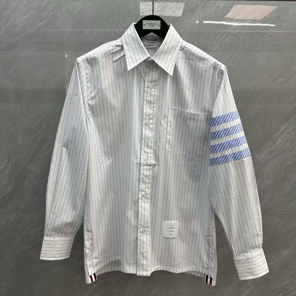 Men's Casual Business Shirt - 100% Cotton Button - Down Shirt | Thom Browne