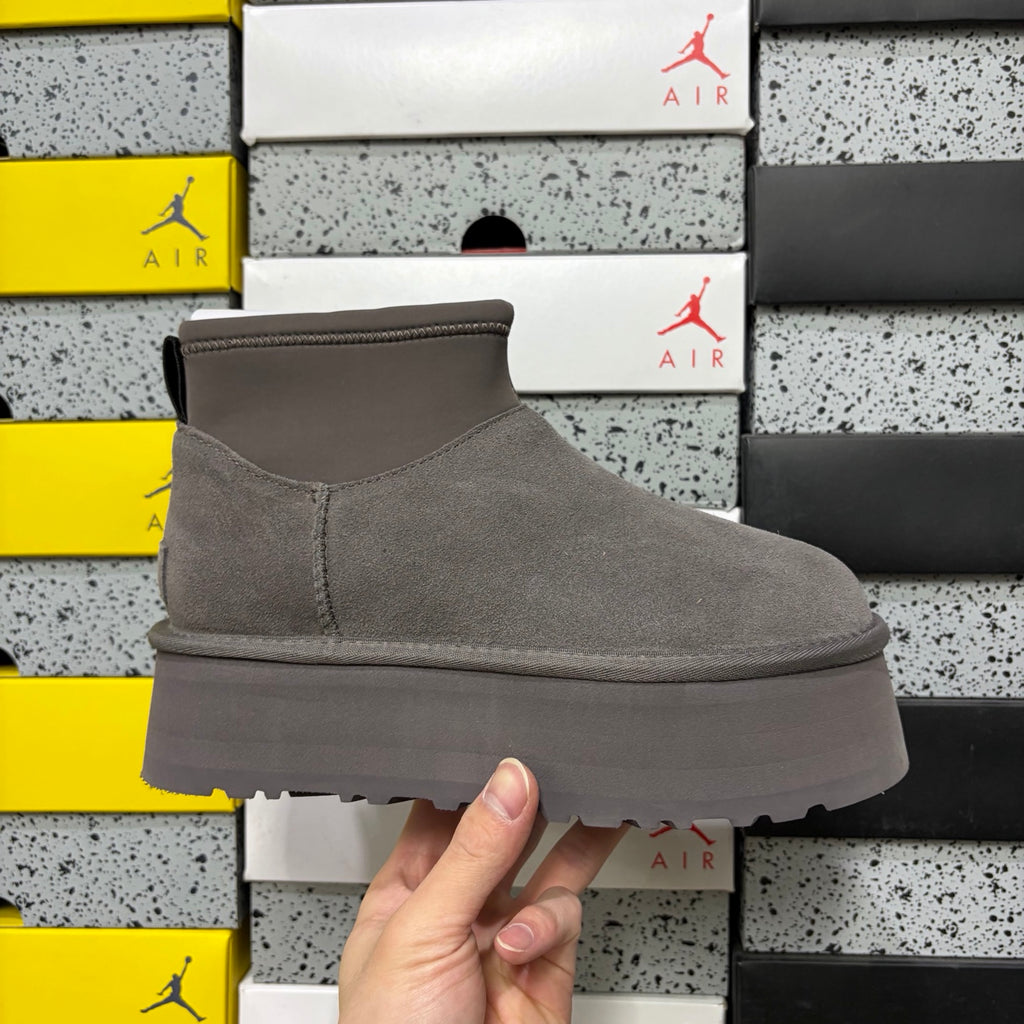 UGG Classic Mini Dipper – Thunder Grey (Sizes 35–40)