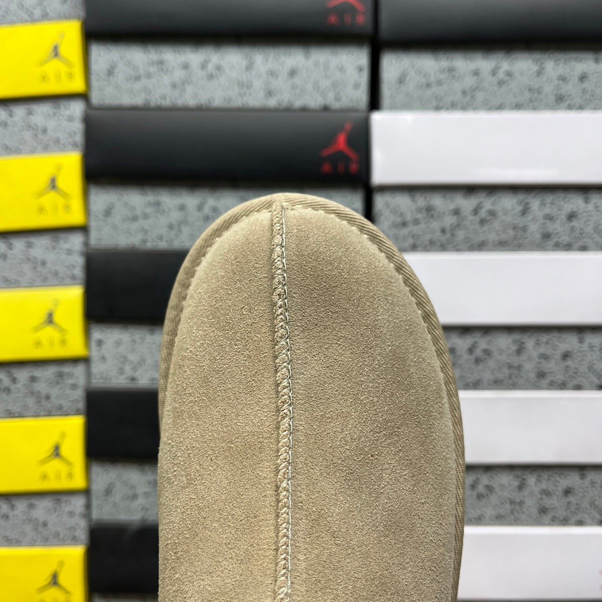 UGG Tazz Platform Slipper – Natural & Gold Braid (Sizes 35–40)