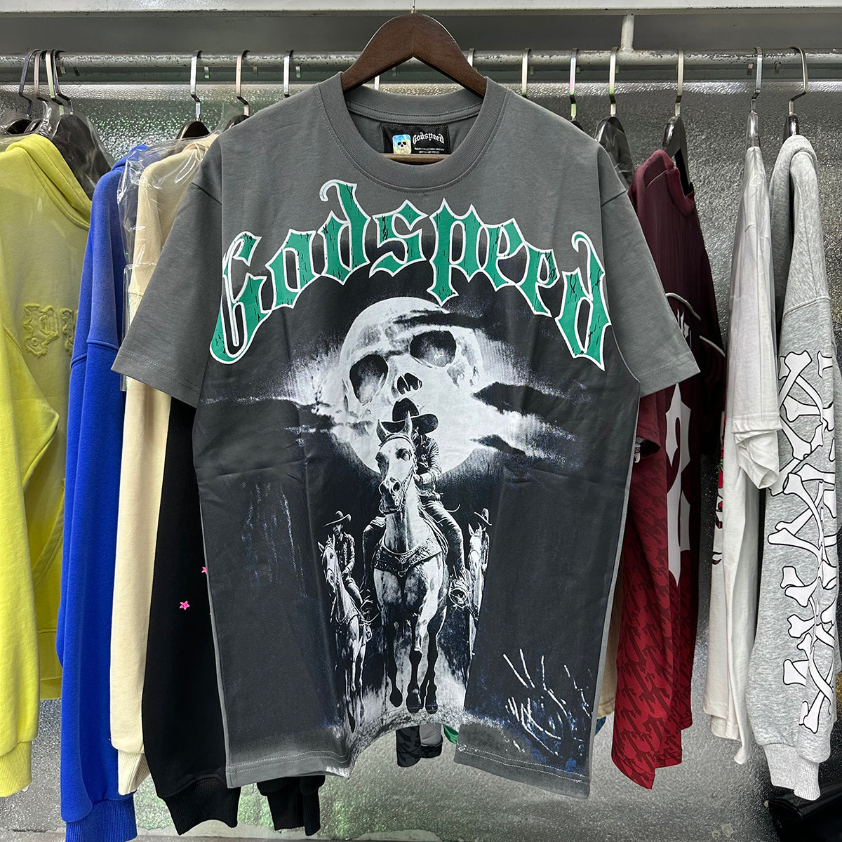 Godspeed T-shirts Drowning Free Muse Printed Cotton Crew Neck Short Sleeve Men and Women