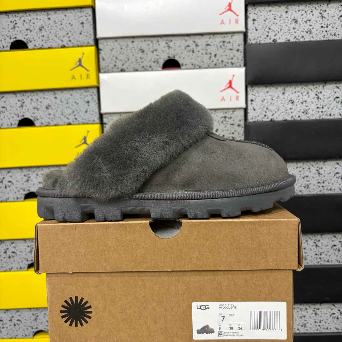 UGG Coquette Slipper – Grey (Sizes 35–40)