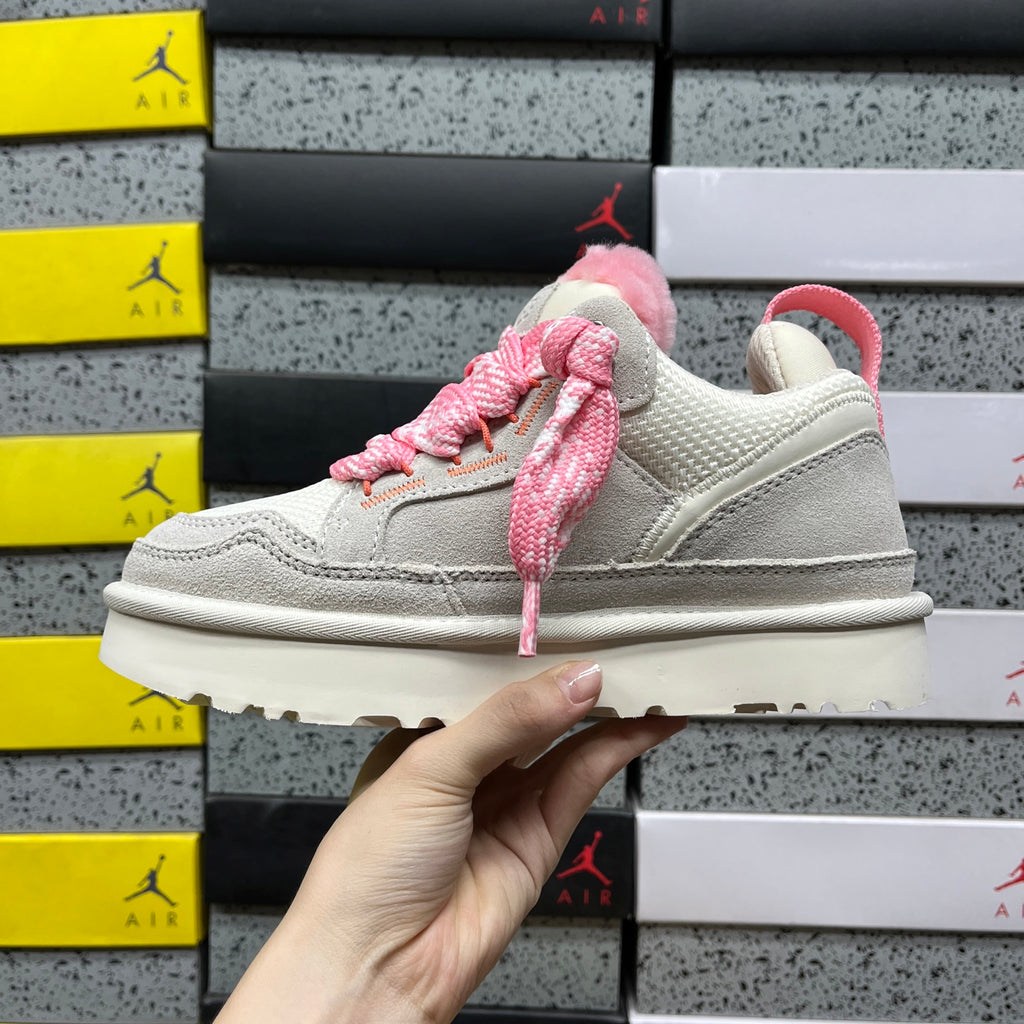 UGG Lowmel Sneaker – White Pink (Sizes 35–40)