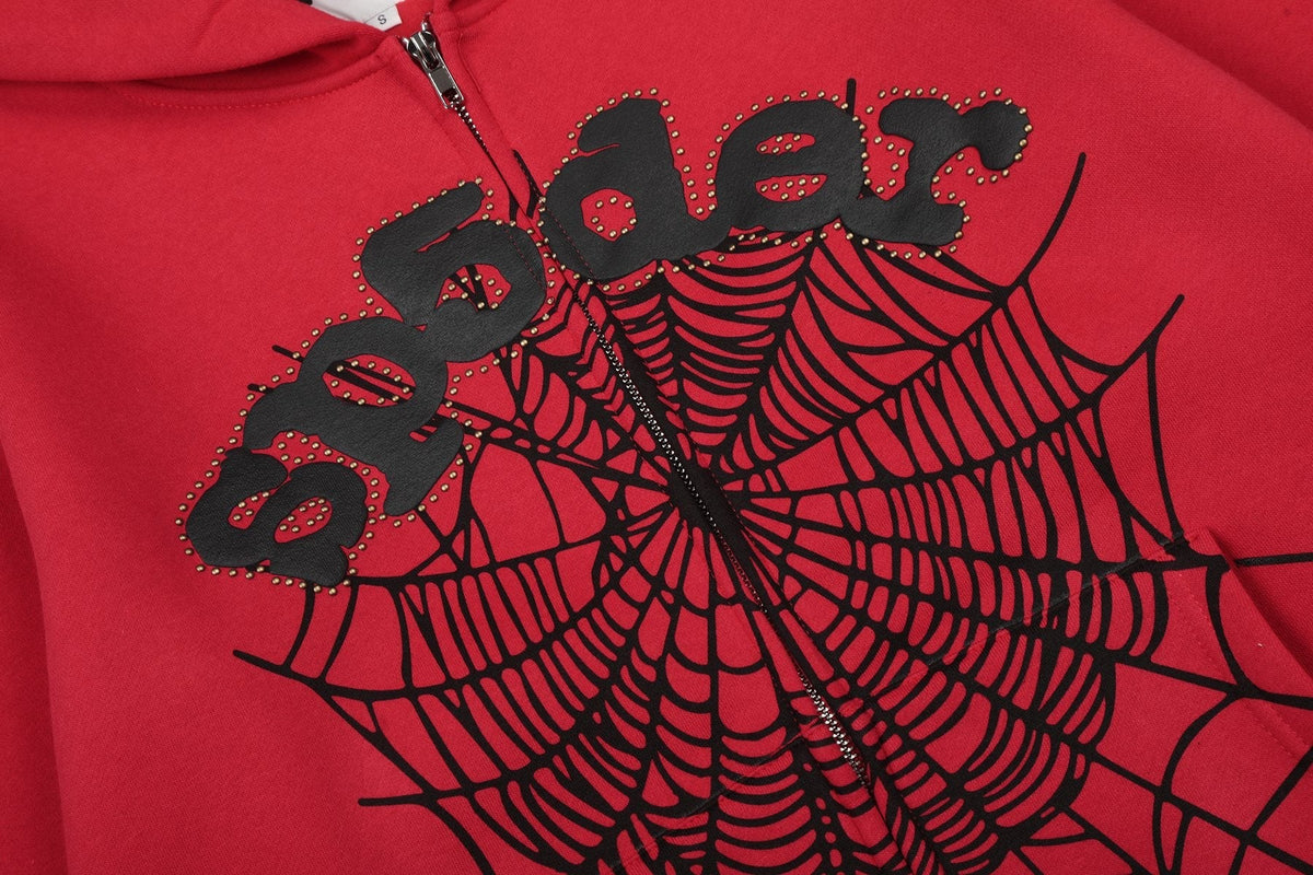 Sp5der Spiderweb Graphic Hoodie & Jogger Matching Set