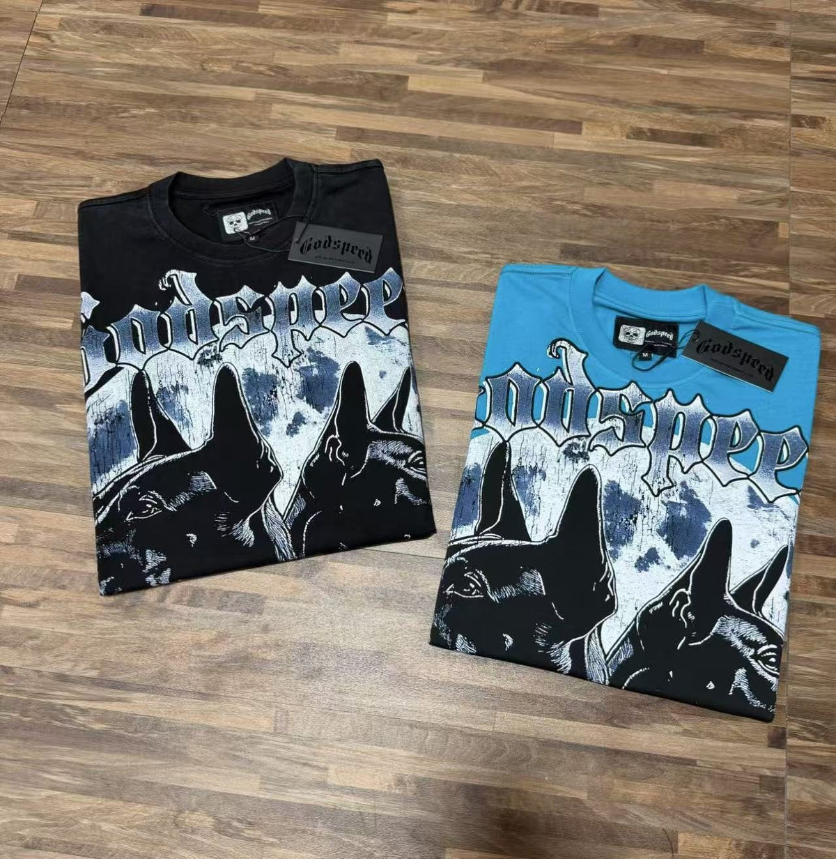 Godspeed Doberman Moon Graphic T-Shirt